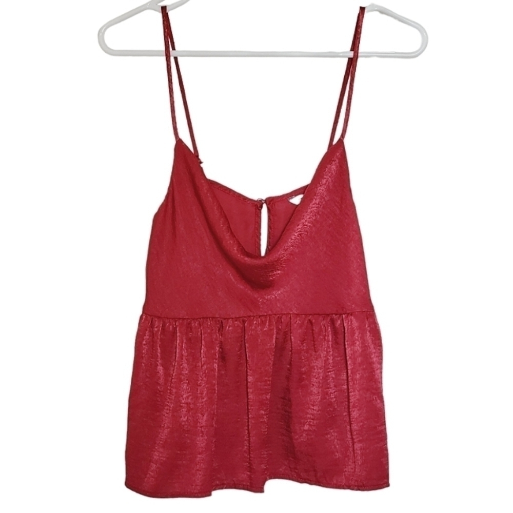 1295 * American Eagle Spaghetti Strap Tank Red Size S